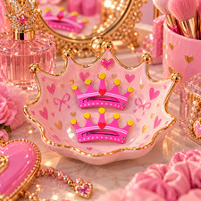 Pink Princess Crown Hair Clips Women Girls Snap Barrettes Heart Hair Accessories