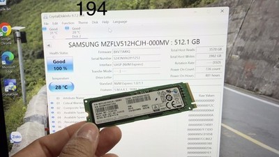 SAMSUNG PM951  512GB NVMe 2280 MZFLV512HCJH-000MV MZ- FLV5120 Health 100%
