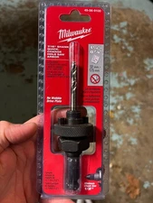 Hole Saw Arbor 7/16” Milwaukee 49-56-9100 Hex Shank Quick Change Adapter