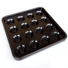 Standard Pool Billiard Ball Tray for 16 Balls, 2 1/4-Inch Black Plastic Pool ...