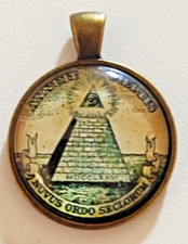 Allsehendes Auge Freimaurer, Anhänger mit Kette, Dachbodenfund, Selten, Rar.