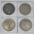 1922 1922-S 1923 1923-S Peace Dollar Lot of 4
