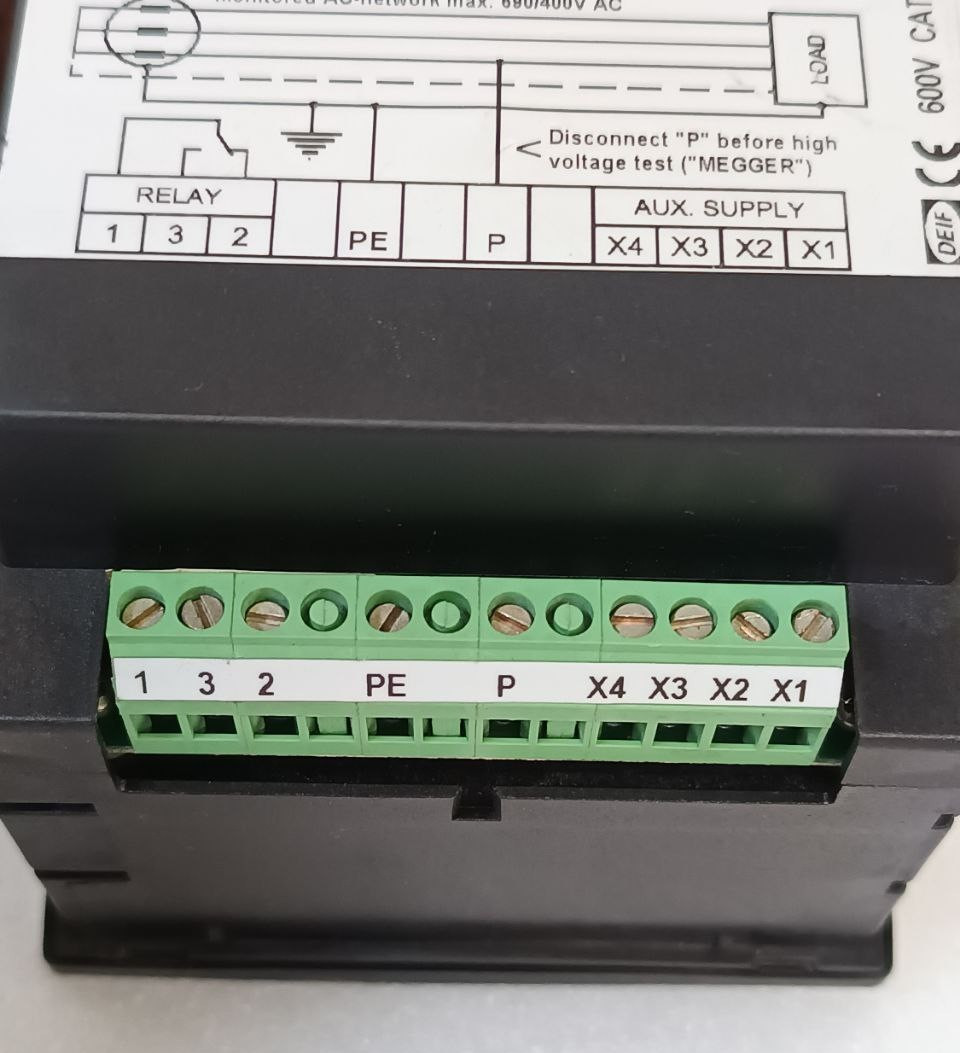 DEIF SIM-Q | 1200024118C MEGA OHM NETWORK INSULATION MONITOR {DAMAGED} *USED*