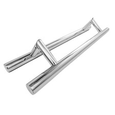 32mm Offset Door Pull Handle PAIR Polished Stainless Steel 304 Fixings Included