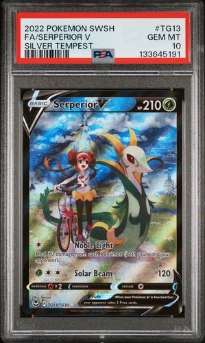 SERPERIOR V PSA 10 2022 POKEMON SWORD & SHIELD SILVER TEMPEST #TG13/TG30 FA HOLO