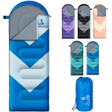 Sleeping Bag for Adults, Girls, Boys - 3 Season Warm Cool Weather Lightweig...