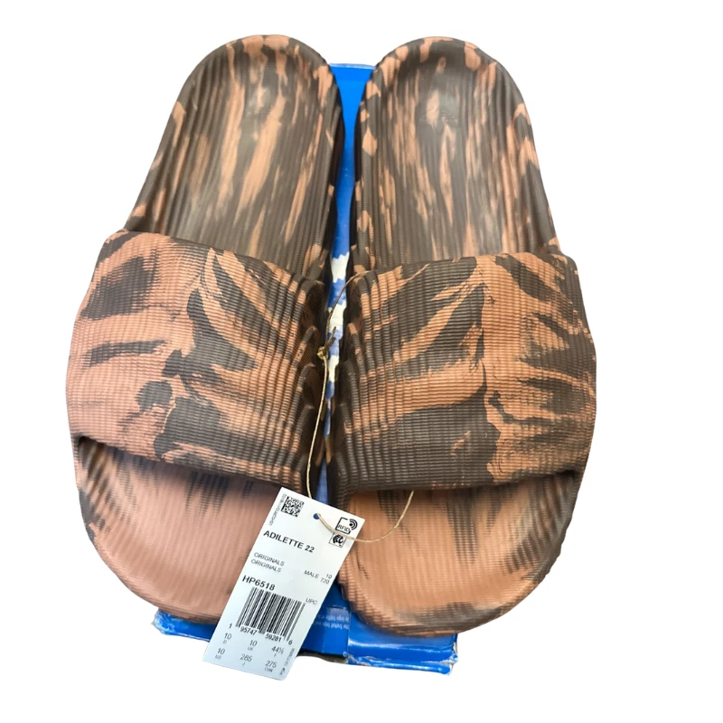 Adidas Adilette 22 Slides HP6518 sandali slip on uomo taglia 10 Earth Strata NUOVI