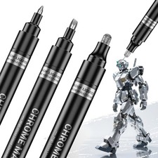 San Jeirie 3Pcs Silver Liquid Mirror Chrome 1 Count Pack of 3 , Sliver