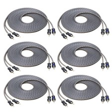 High Performance 2-Ch RCA Cable - 6 Pack, 99.99 Copper