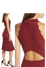 Adelyn Rae Sleeveless Sweater Dress Burgundy Size XS NWT