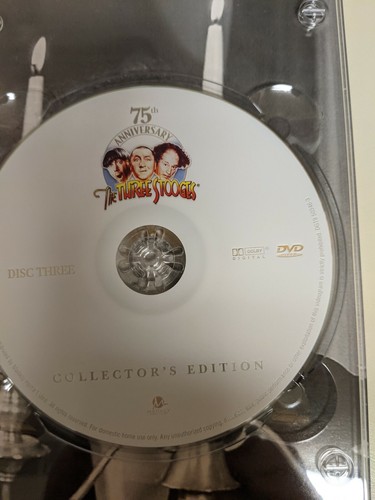 The Three Stooges 75th Anniversary Edition 3 DISC SET COLLECTORS TIN w/ Booklet. - Picture 6 of 11
