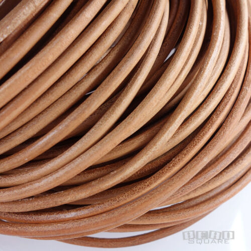 Echt Runde Leder Kordel zum Selbermachen Schmuck Halskette Armband Herstellung Schnur - Bild 45 von 48
