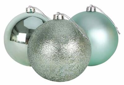 Christmas Concepts  3 x 150 mm extra große MINTGRÜN Baumkugeln (BA172)
