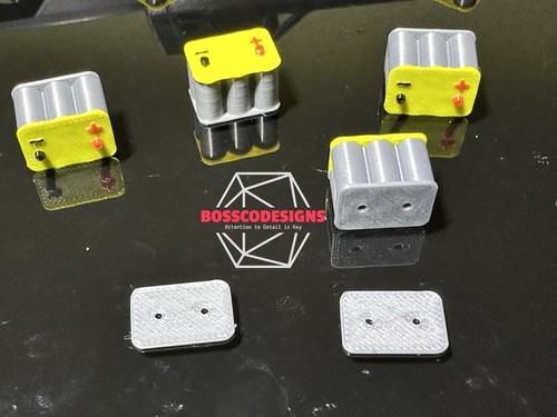 Scale Optima Car Batteries Rounded Scale Model Car Batteries Crawler Accessories - Picture 2 of 17