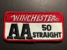 Winchester NOS Embroidered Patch AA 50 Straight c1980's 1 3/4" x 3 3/4"