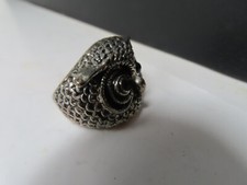 Vintage Silver Owl Figural Ring 20 grms Size 5.25