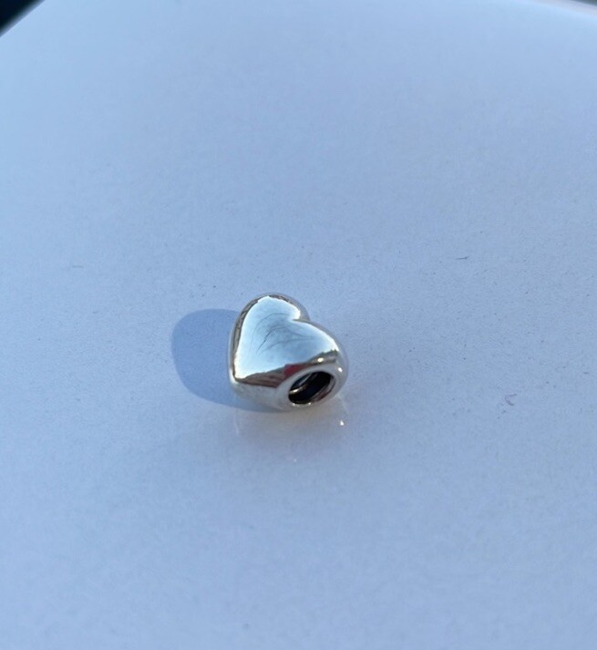 まぁ Authentic Pandora Sterling Silver BIG SMOOTH HEART Charm