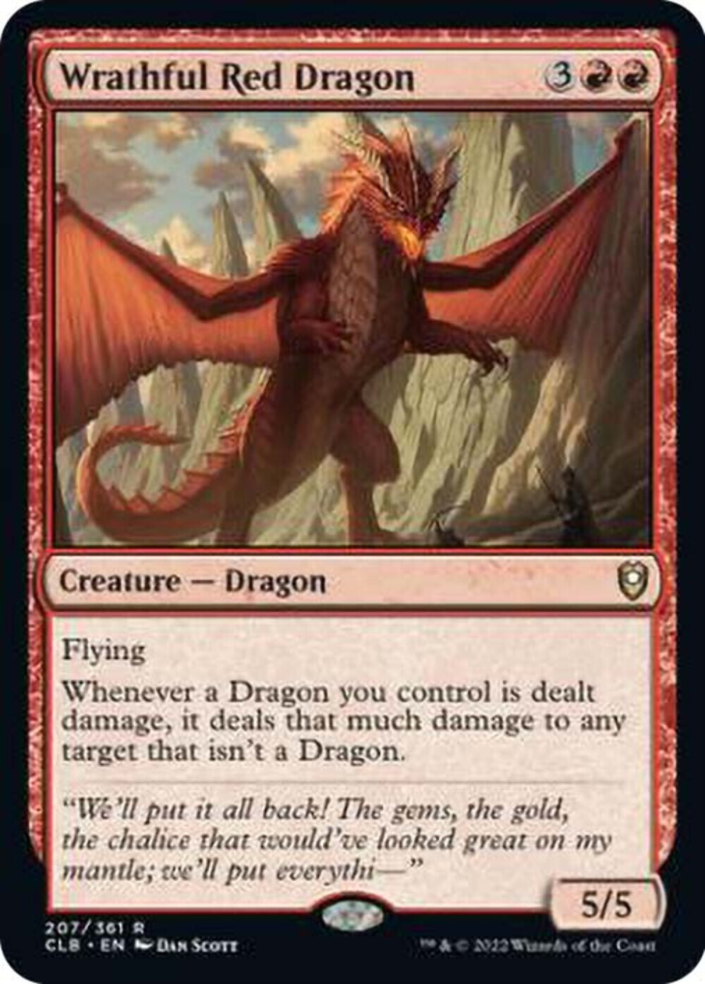 MTG Wrathful Red Dragon – Commander Legends: Battle for Baldur's Gate # 207  | eBay
