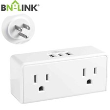 BN-LINK Multi Plug Outlet Extender W/ 2 USB A 1 USB C 5V,2.4A Wall Plug Adapter