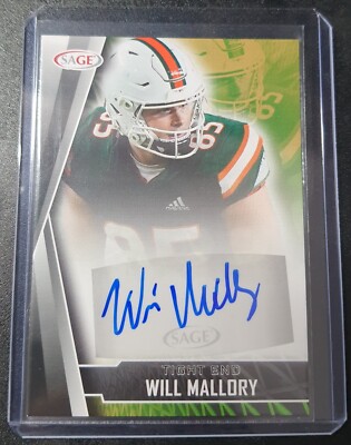 Will Mallory - Sage 2022 - Indianapolis Colts - Auto