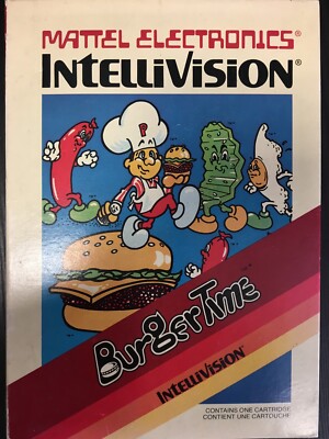 Burger Time für Intellivision | Mit OVP, Handbuch und Einlegekarten