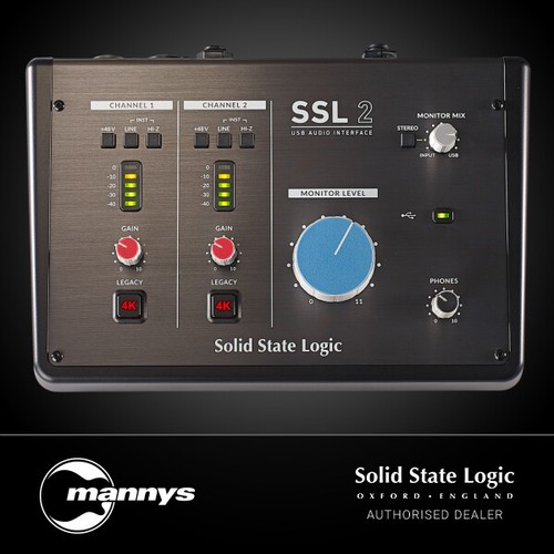 Solid State Logic SSL 2 2x2 USB Audio Interface w/ Legacy 4K Analogue ...