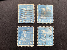 UNITED STATES POSTAGE USA 1938-1939 PRESIDENT JAMES MONROE 5C BLUE - BULK LOT 4
