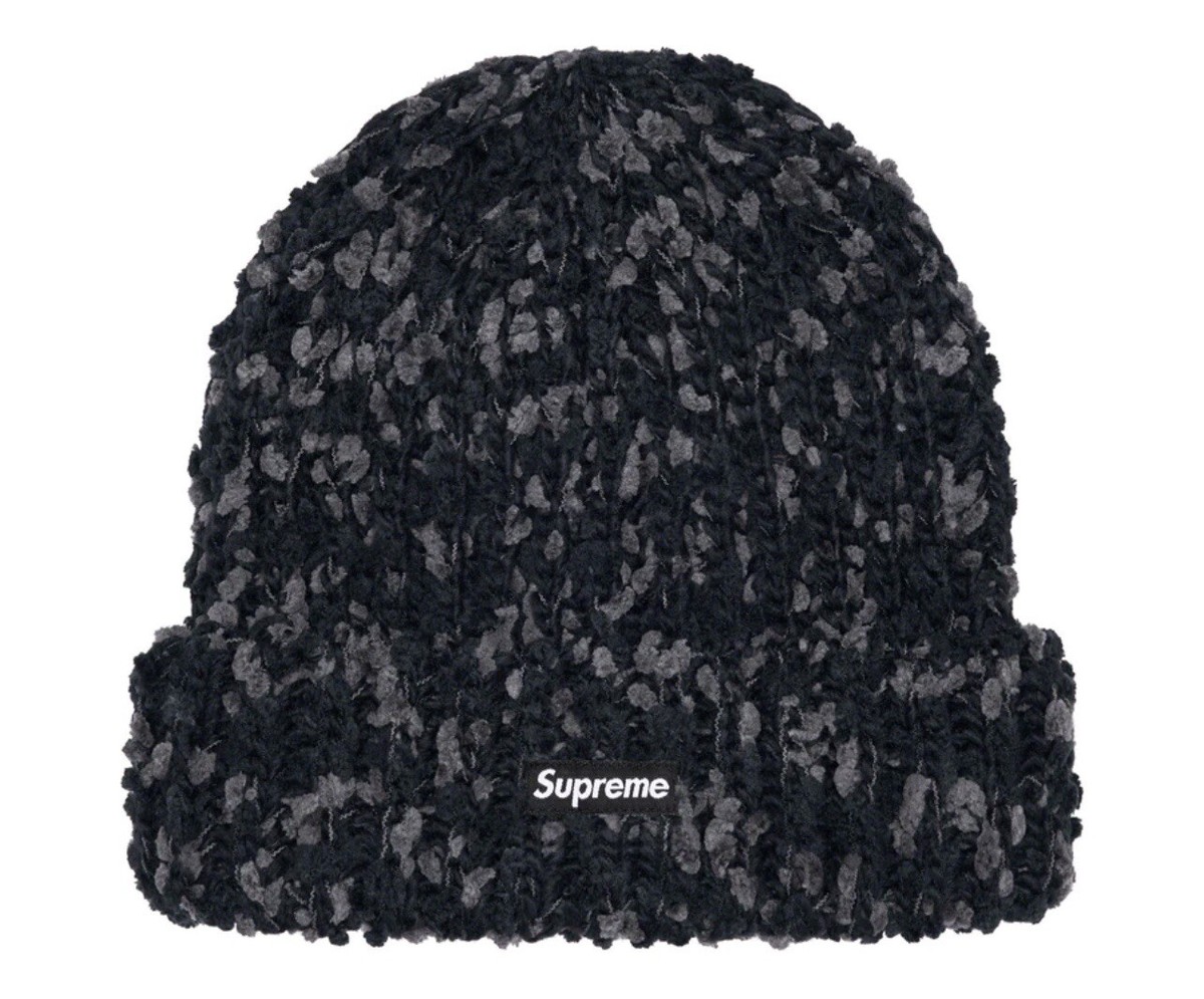 Supreme Chenille Beanie Black One Size FW23 BRAND NEW | eBay