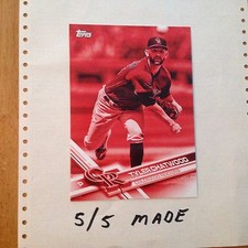 TYLER CHATWOOD #COL-2 Rockies 5/5 Made 2017 Topps Jumbo 5X7 Red Version