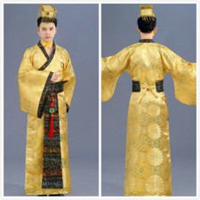 Herren Emperor Outfit Wolkenmuster Antikes Kostüm Cosplay Bühne Ethnisch Vintage