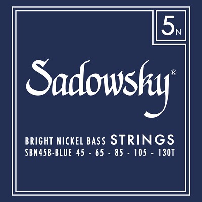 Sadowsky SBN45B Blue Label Taperwound Nickel Bass Strings; Gauges 45-130