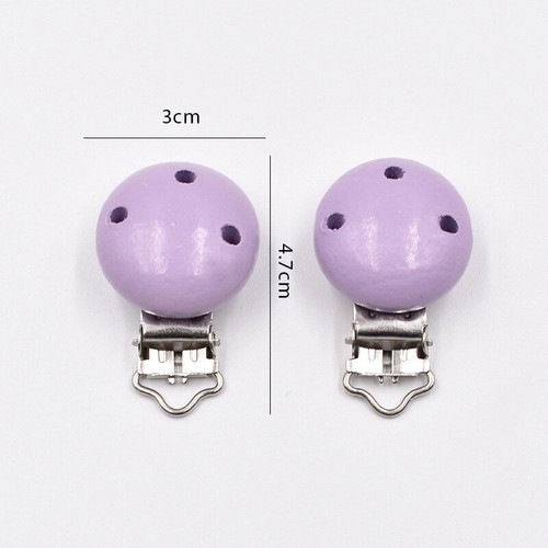 5pcs Wooden Clips DIY Dummy Chain Holder Accessories Bear Hearts Stars Elephants - Picture 26 of 29