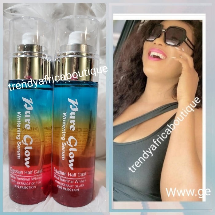 X 1 Bottle Pure GLOW Egyptian WHITENING SERUM 80ml X 1👌