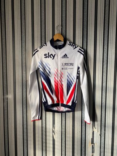 Great Britain SKY National Team Cycling Jacket Top Shirt Adidas Men Size XS - Afbeelding 1 van 11