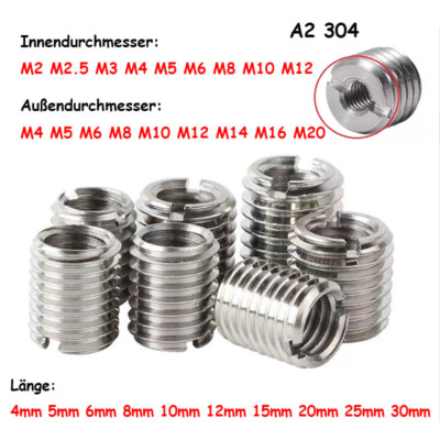 M4-M20 zu M2-M12 Außen auf Innengewinde Adapter Fitting Reduzier Gewindeeinsätze