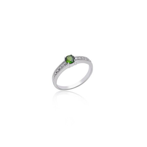 Natural Chrome Diopside Gemstone 925 Sterling Silver Promise Women Ring - Picture 4 of 5