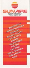 Sun Aire timetable 1984/01/23