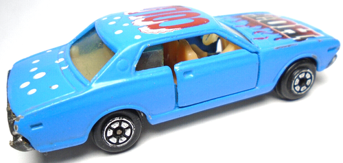 VTG YATMING #1066 70'S NISSAN GLORIA HOT COLD BLUE 2 3/4" DIECAST CAR DOORS OPEN - Picture 5 of 6