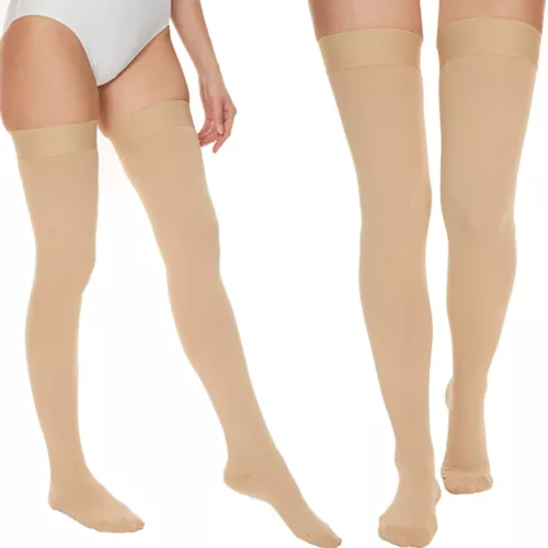 Thigh high Compression Stockings 20-30mmHg Support Varicose Veins Men Women Hose - Picture 7 of 14