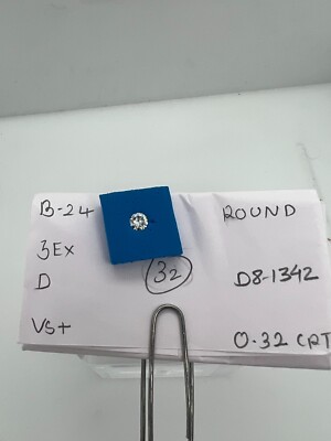 Lab grown 0.32 Ct VS+ Clarity D Color Loose Diamond Round