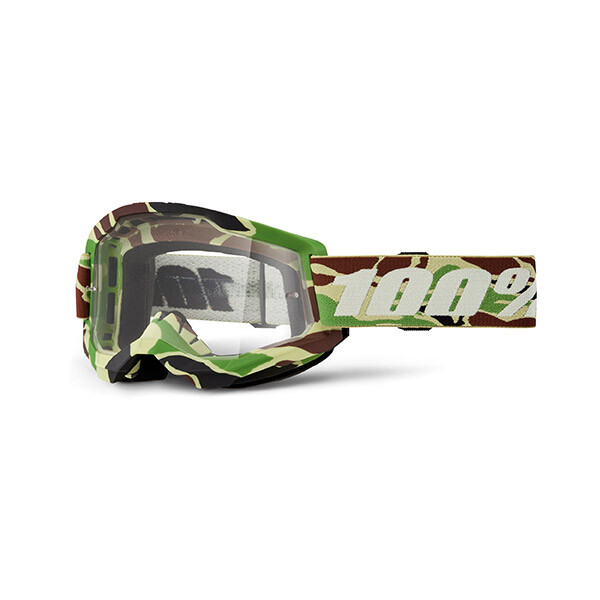 100% Maschera Strata 2 War Camo - Lente Trasparente