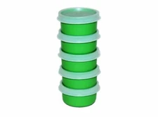 Tupperware Smidgets Container Set of 5 Green New