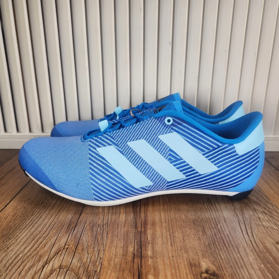 Adidas The Road Zapato Para Hombres Talla 9.5 Azul Rush 3 Bolt Zapatos de Ciclismo de Carretera GY6829 Foto 3 de 4