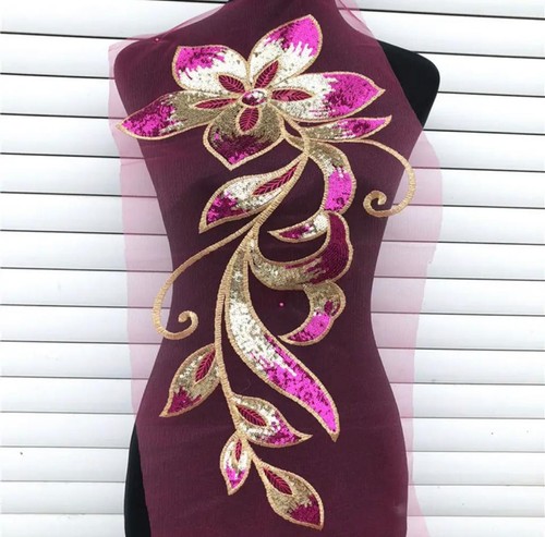 MOTIFS APPLIQUES EMBELLISHMENTS SEQUINNS DANCE LACE BEAUTIFUL FANCY DRESS PARTY - Picture 5 of 48