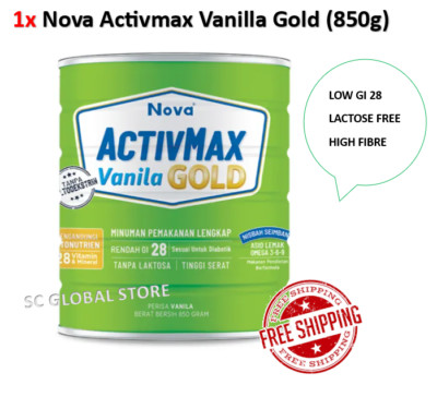 1x Activmax Vanila Gold (850g) Phytonutrient Nutritional Drink for Diabetics