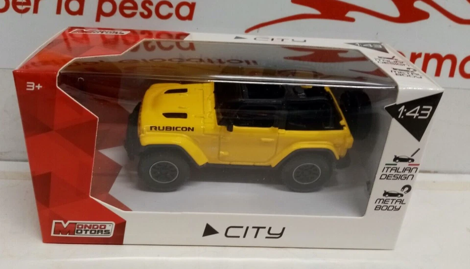 MONDO MOTORS 1/43 - JEEP WRANGLER RUBICON GIALLA - Immagine 2 di 2