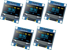 5 Pcs 0.96 Inch OLED I2C Display Module 128X64 Pixel OLED Display Screen IIC Ser