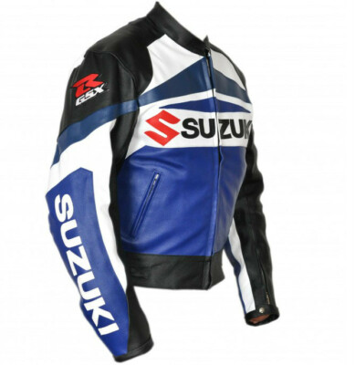 Giacche da equitazione in pelle moto Suzuki Racing Sport MotoGP Riding |  eBay