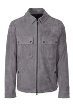 Gray Cafe Racer Leather Jacket Men Pure Suede Size XS S M L XL XXL Custom Made