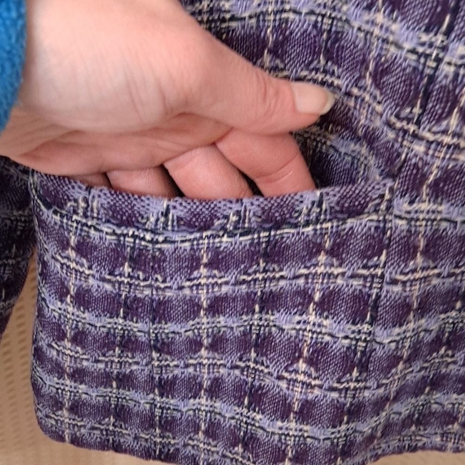 Pendleton Purple Plaid Button Front Academia 100%… - image 7